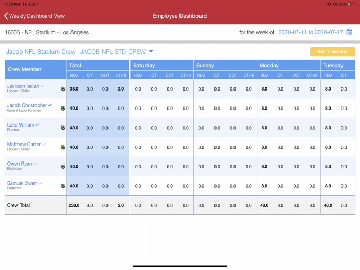 CMiC Mobile Crew Time