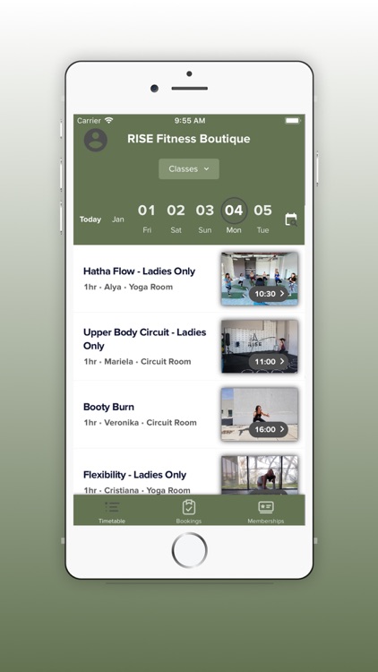 Rise Fitness Boutique App