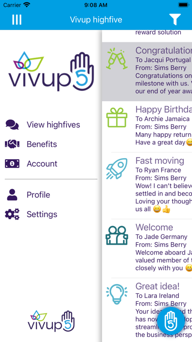 Vivup highfive recognition screenshot 4