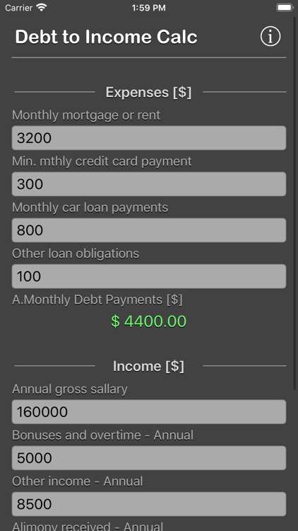 Debt 2 Income Calculator screenshot-9