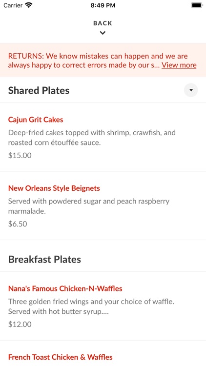 Nana's Chicken-N-Waffles