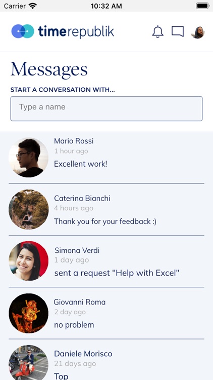 TimeRepublik Messenger