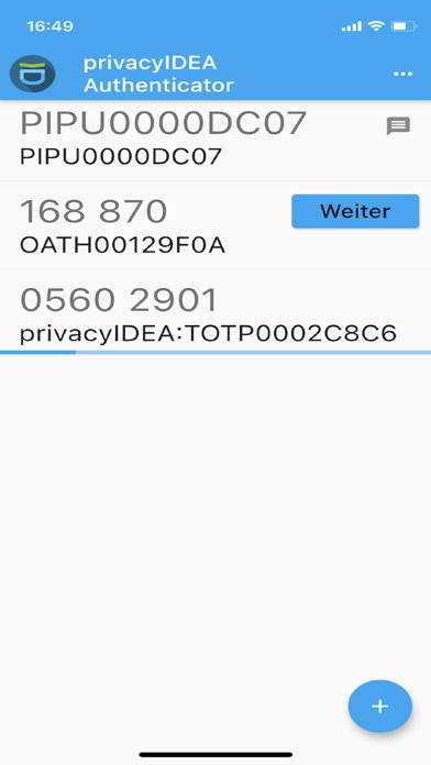 privacyIDEA Authenticator screenshot 3