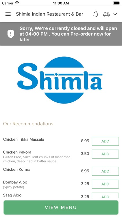 Shimla Indian Restaurant  Bar