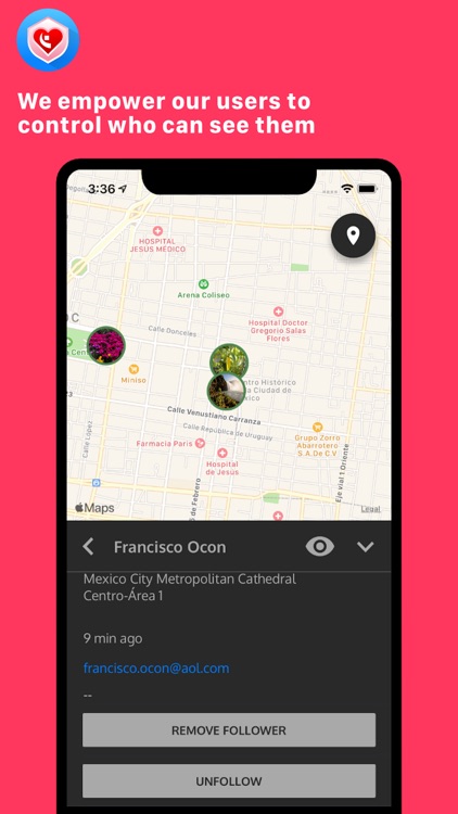 Armore: location sharing