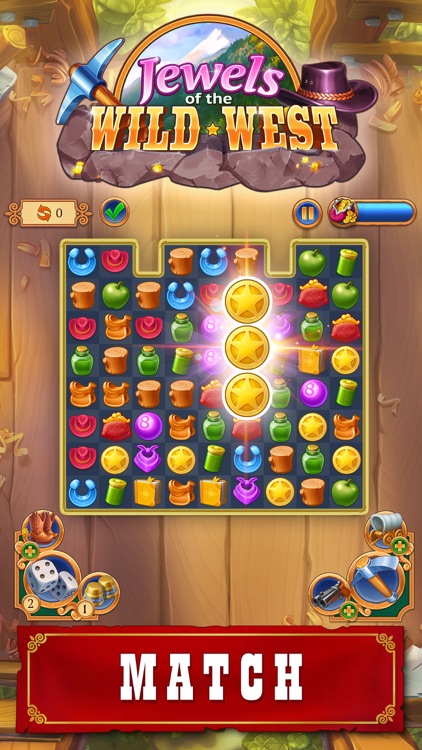 Jewels of the Wild West・Match3 screenshot-0