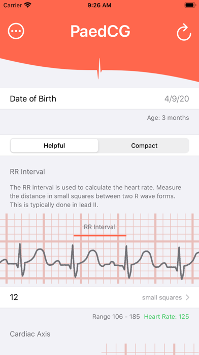 PaedCG - Paediatric ECG screenshot1