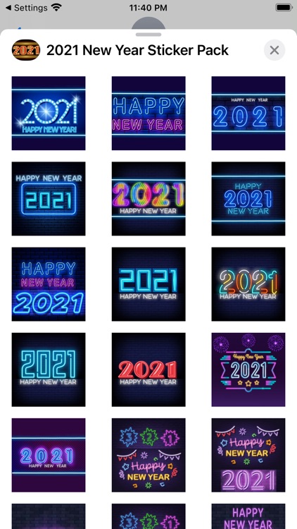 2021 New Year Sticker Pack