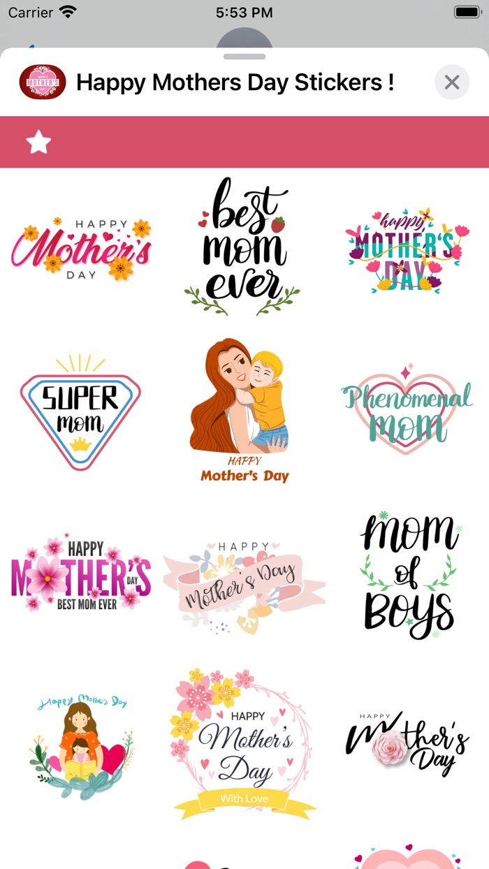 Happy Mothers Day Stickers