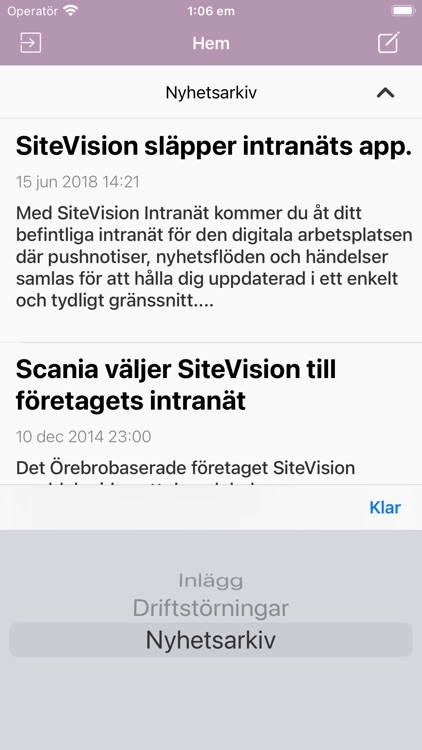 SiteVision Intranet