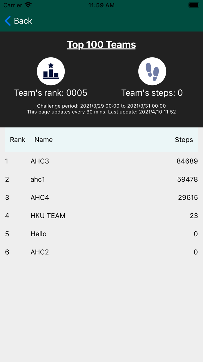 HKU Walking Challenge