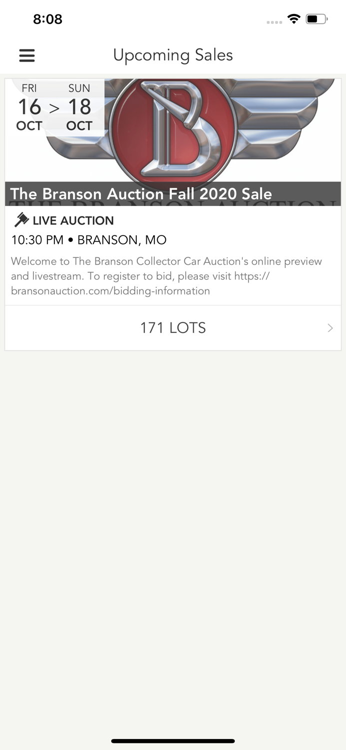The Branson Auction