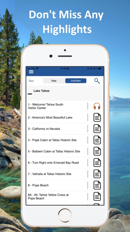 Lake Tahoe California GPS Tour screenshot-3