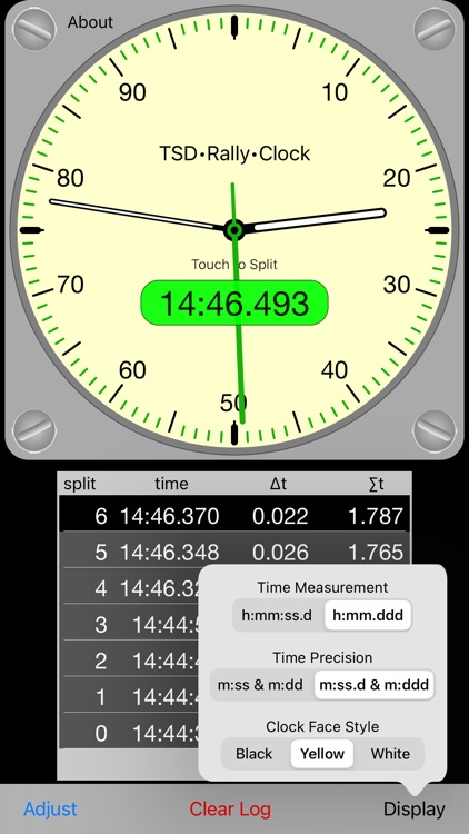 TSD Rally Clock
