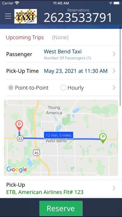 City of West Bend Taxi