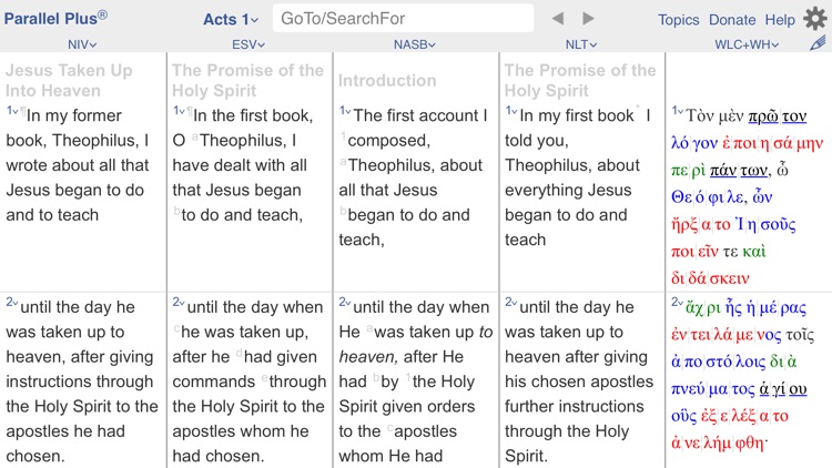 PARALLEL PLUS Bible-study app