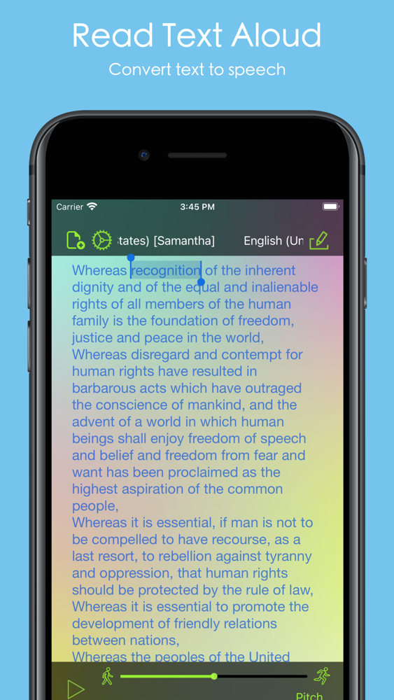 text to speech reader app iphone