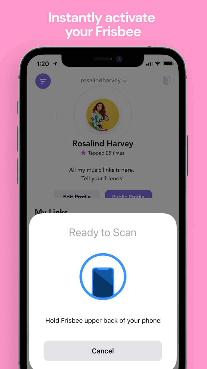 Frisbee - Connect with one tap