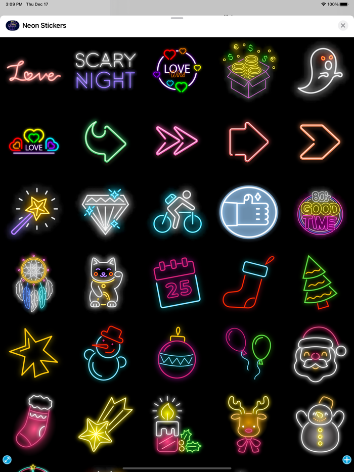 Neon Stickers - Xmas  Party