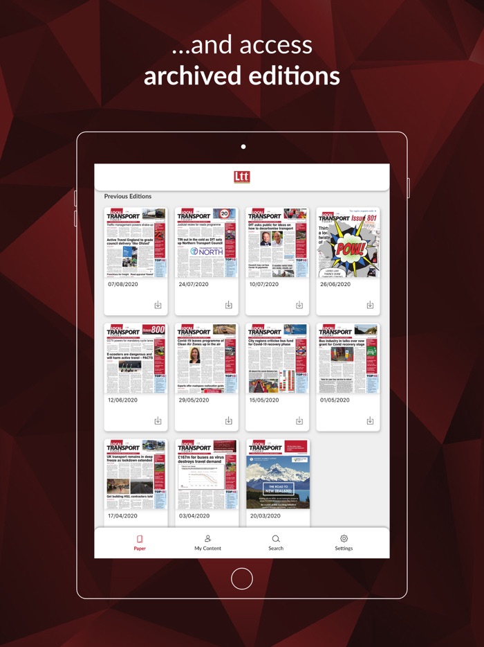 Local Transport Today