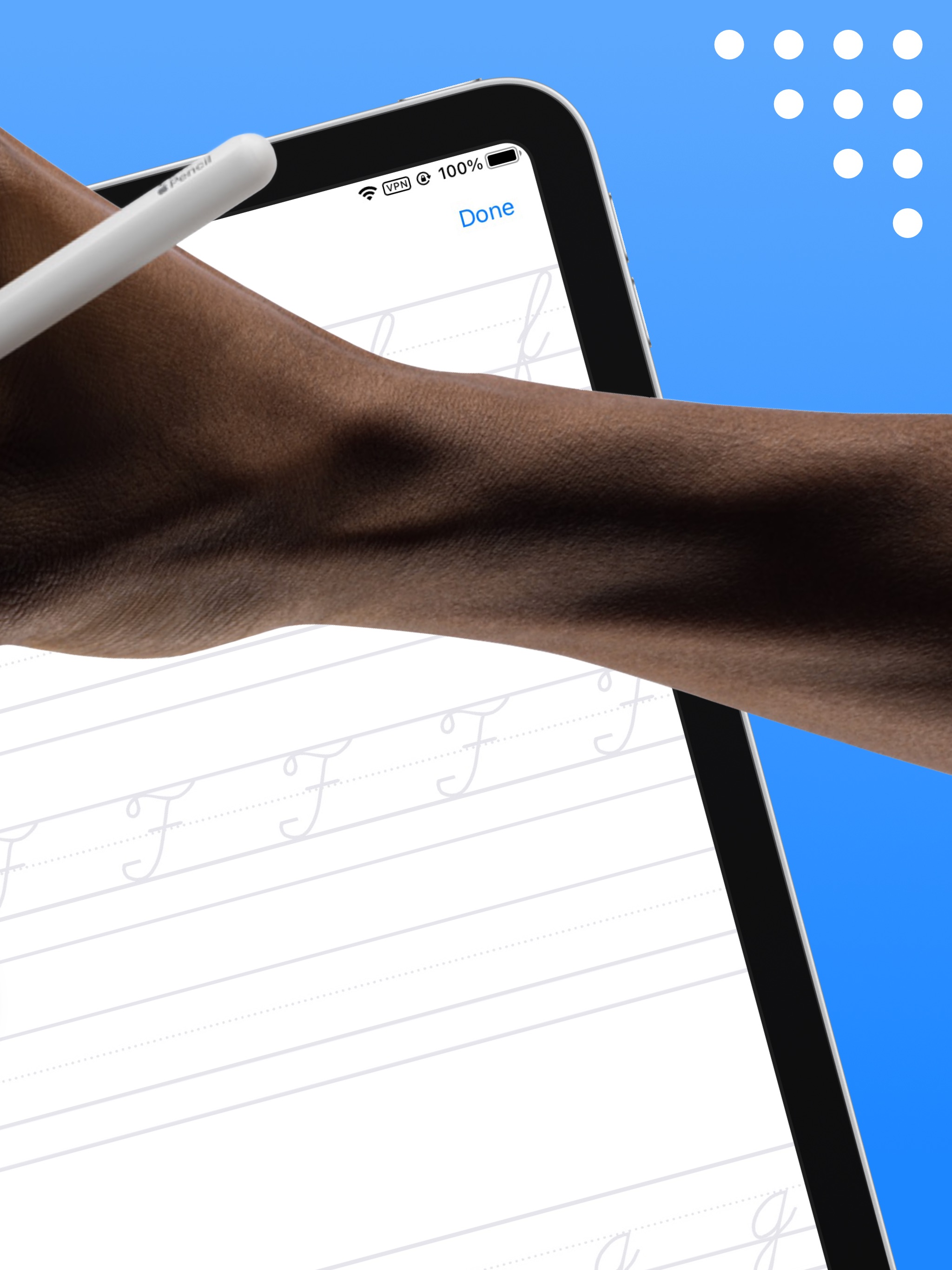Screenshot do app Writey - Learn Handwriting