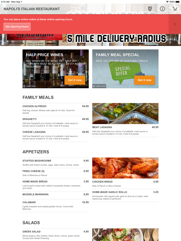 Napolis Italian Plano