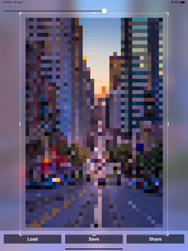 Captura de pantalla del pixelizador