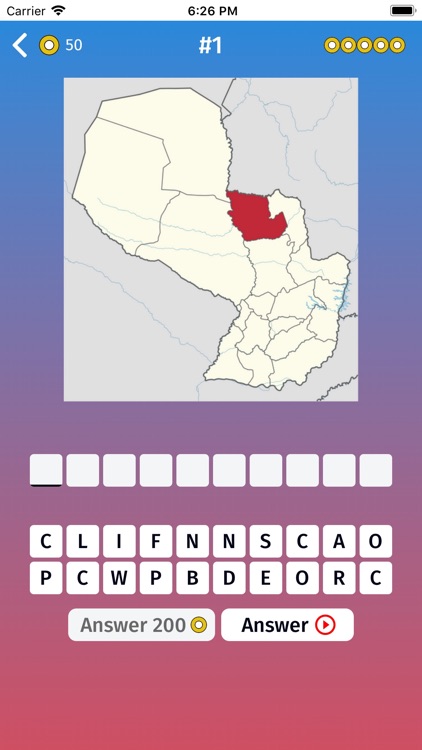 Paraguay: Departments Map Quiz