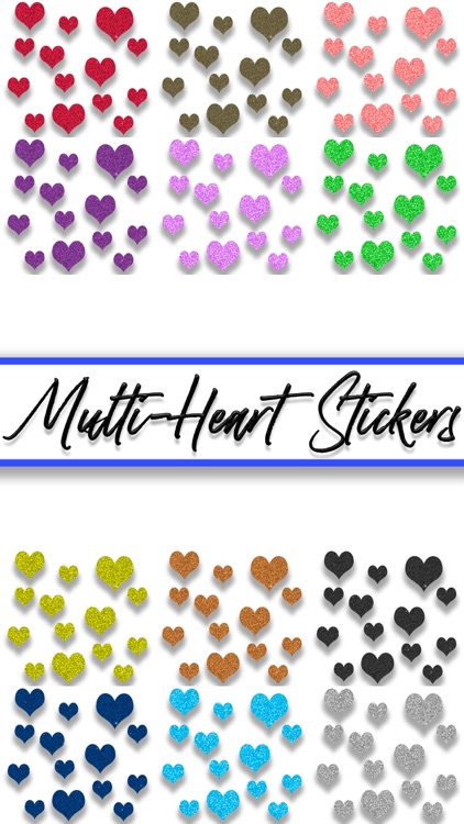 Glitter Heart Stickers screenshot-3