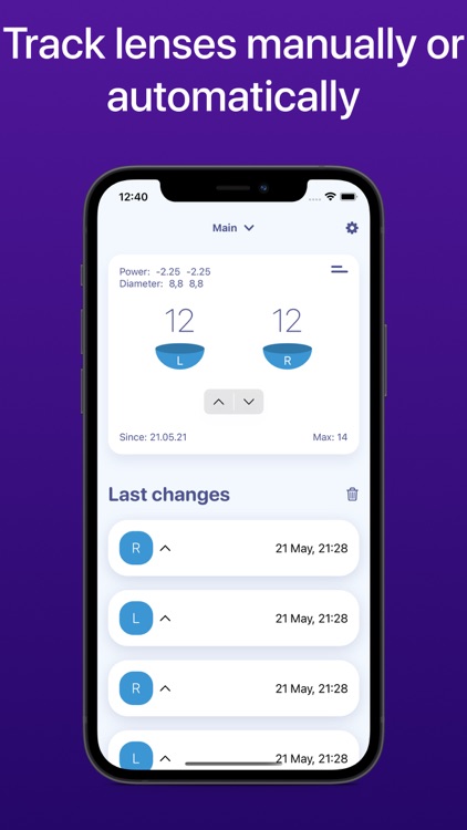 LensesTime - track your lenses