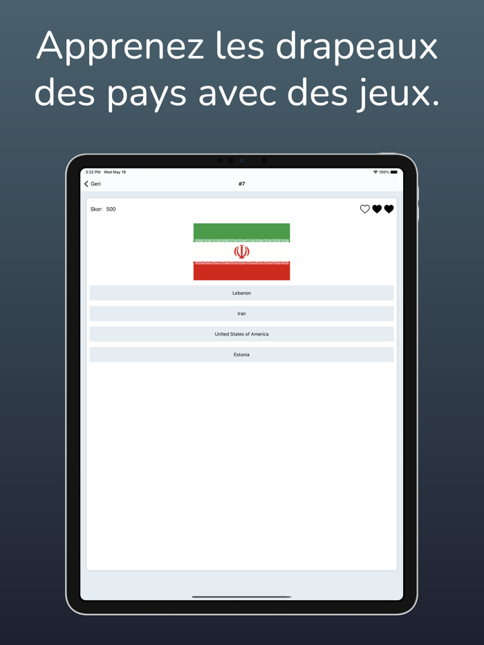 Drapeaux des pays Français