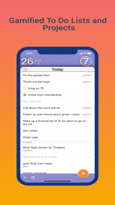 Screenshot #1 pour Tasker - To Do List Gamified