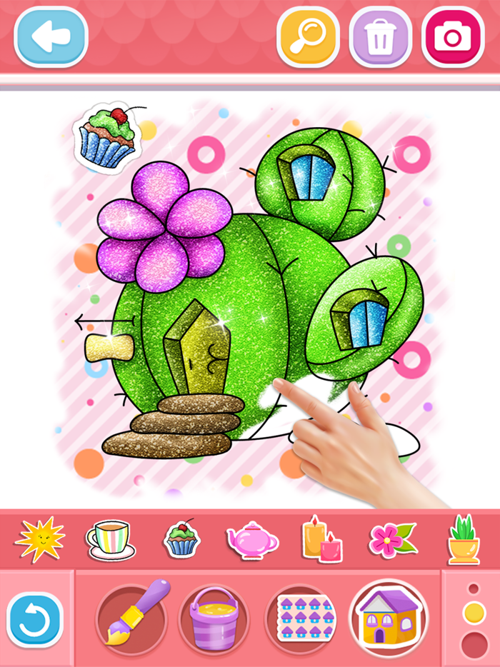 Glitter House coloring