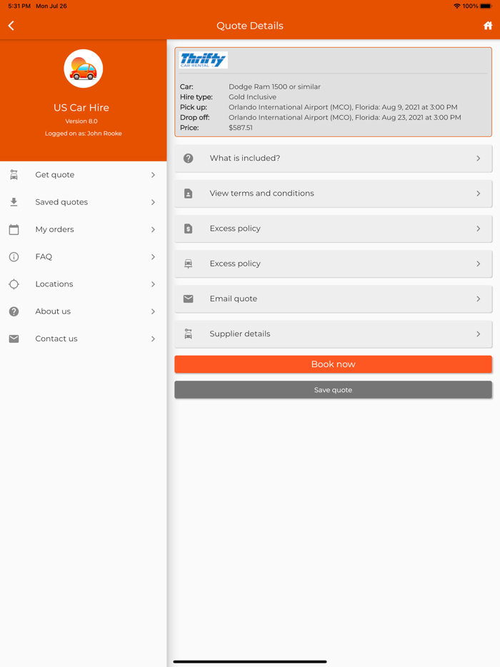 US Car Hire - USA Car Rentals