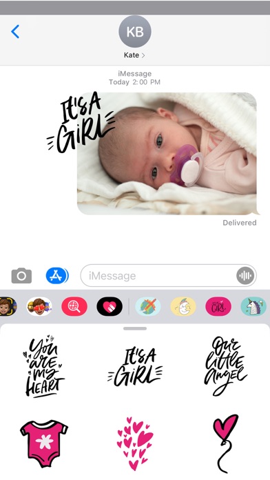 It's a Girl! iMessage Stickers screenshot 2