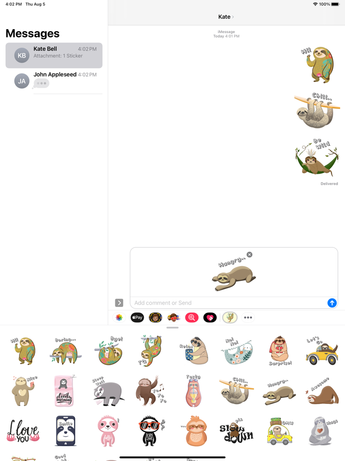 Sloth Wildlife Stickers