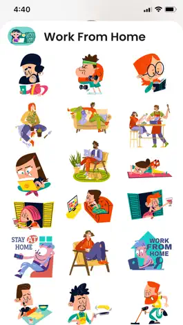 Game screenshot Work From Home Stickers! apk