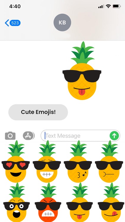 Animated Pineapple Emojis