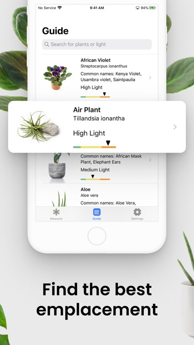 Plant Light Meter Screenshots