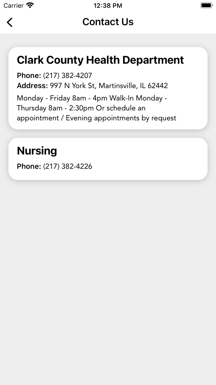 Clark County Health, IL