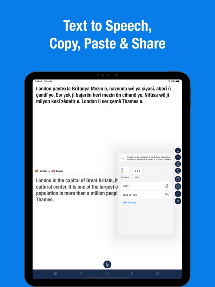 English to Kurdish Translator.
