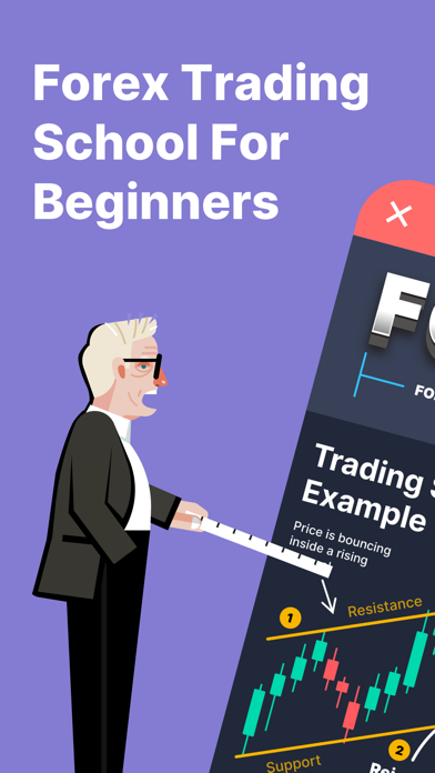 Forex Trading School & Game Screenshot on iOS