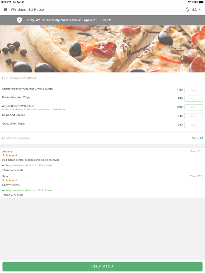 Whitchurch Eat House.,