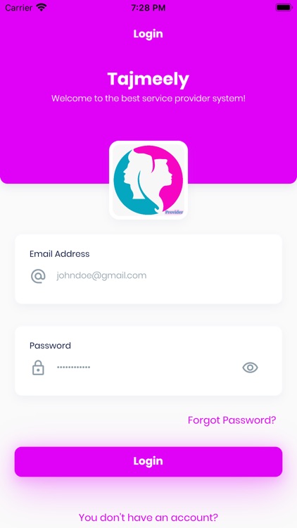 Tajmeely Provider App