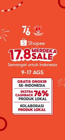 Shopee 17.8 Merdeka Sale app screenshot