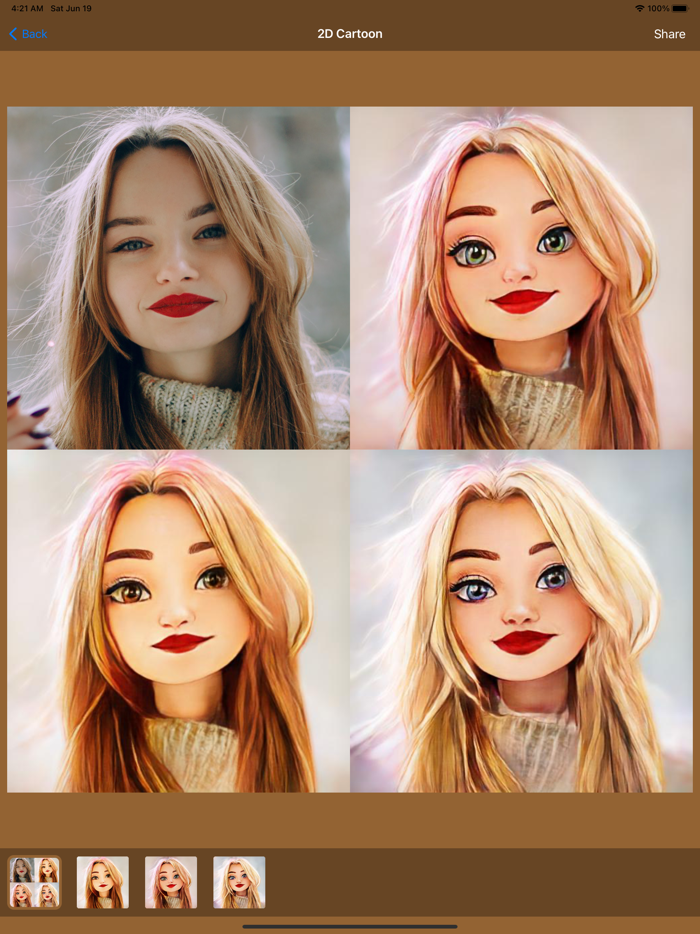 AI Artist Face Cartoon Photo