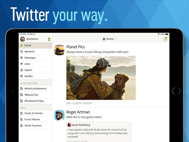 ‎Twitterrific: Tweet Your Way Screenshot