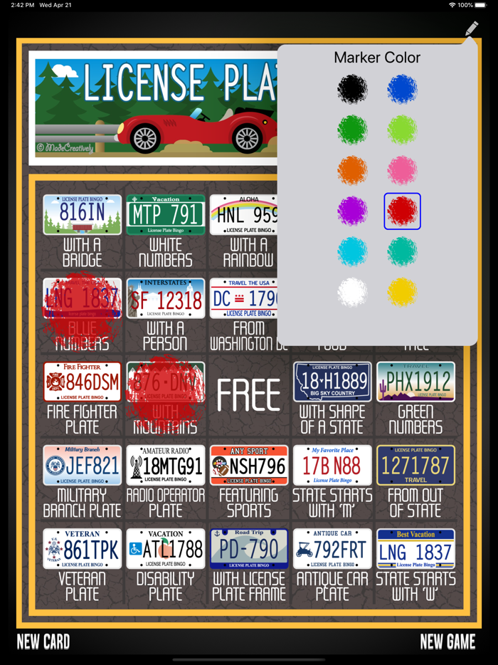 Activity Bingo Travel