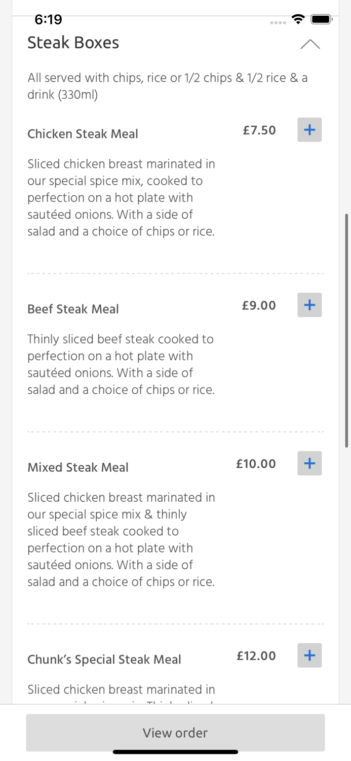 Chunk’s Steak Box, Accrington