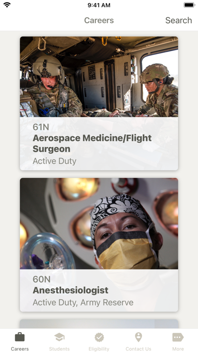 U.S. Army Medicine Careers screenshot 2